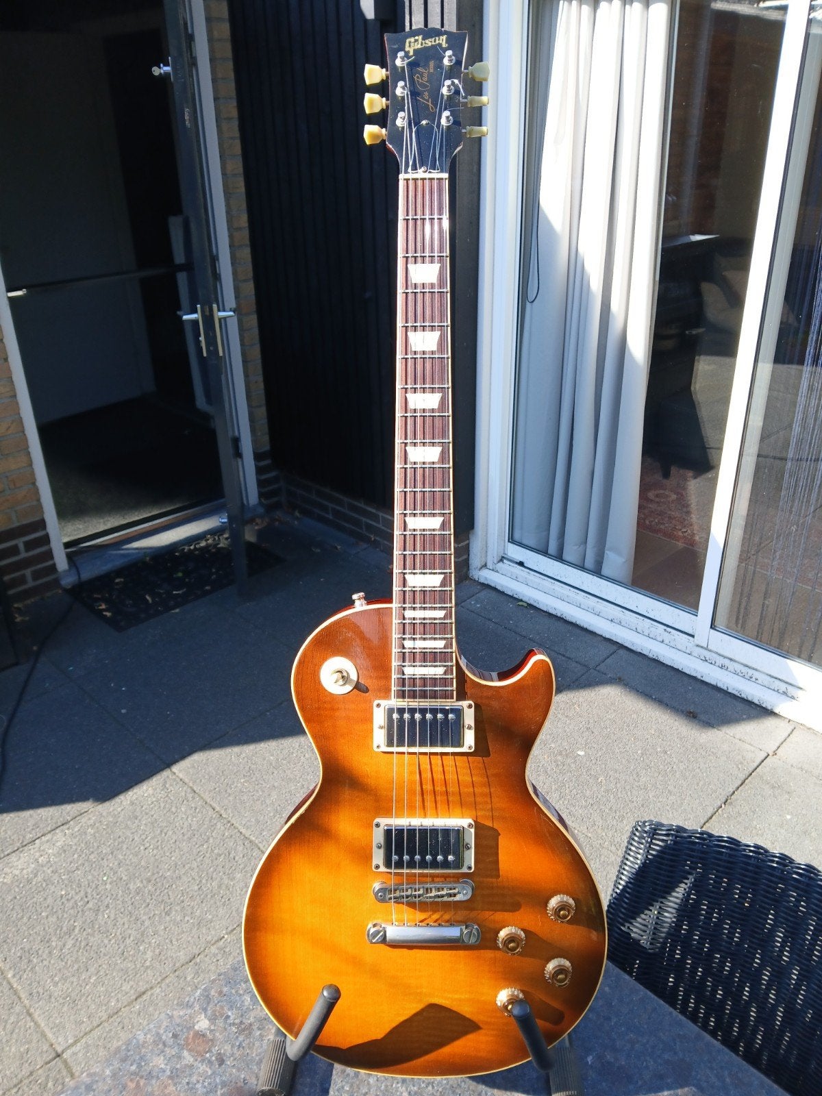 Gibson Les Paul Standard '50s Plus Top (2003) – Honey Burst, Muziek en Instrumenten, Ophalen, Gebruikt, Elektrische gitaar, Flightcase
