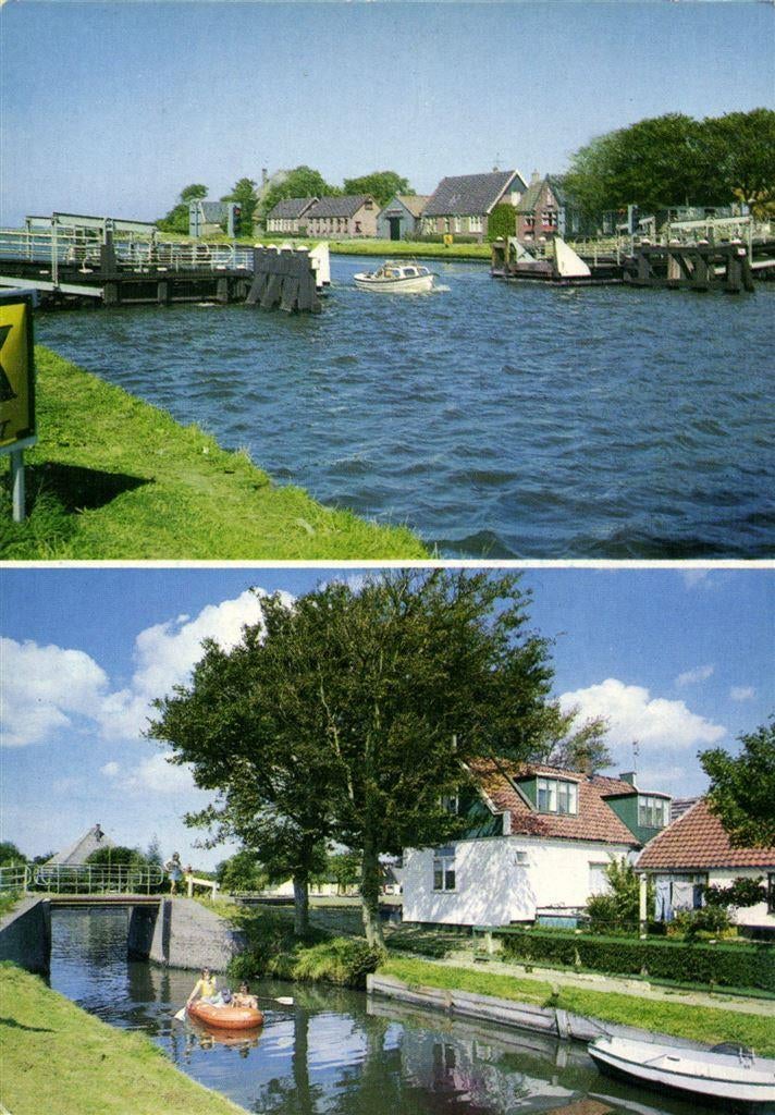 St Maartensvlotbrug - Noord-Holland - 2 afb - boten - gelope, Ophalen of Verzenden, Voor 1920, Gelopen, Noord-Holland