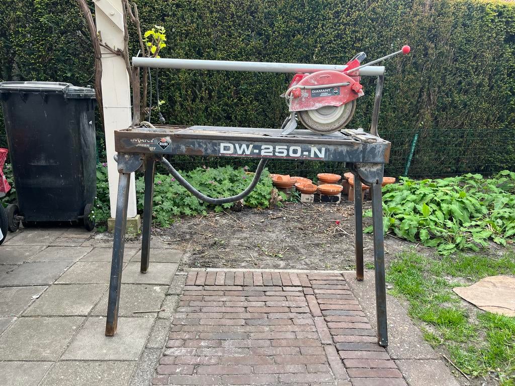 Rubi DW-250-N Tegelzaag - Professionele Zaagtafel, Ophalen, Gebruikt, 70 mm of meer, Overige typen