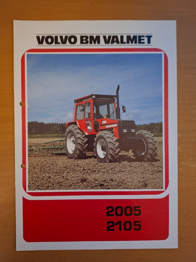 Folder Volvo BM Valmet 2005 en 2105, Ophalen of Verzenden, Gelezen, Tractor en Landbouw