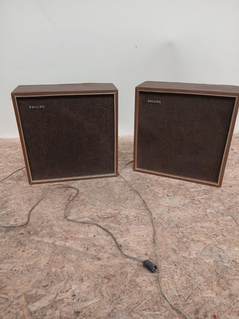 Philips boxen speakers, Vintage, Philips, Ophalen of Verzenden, Philips