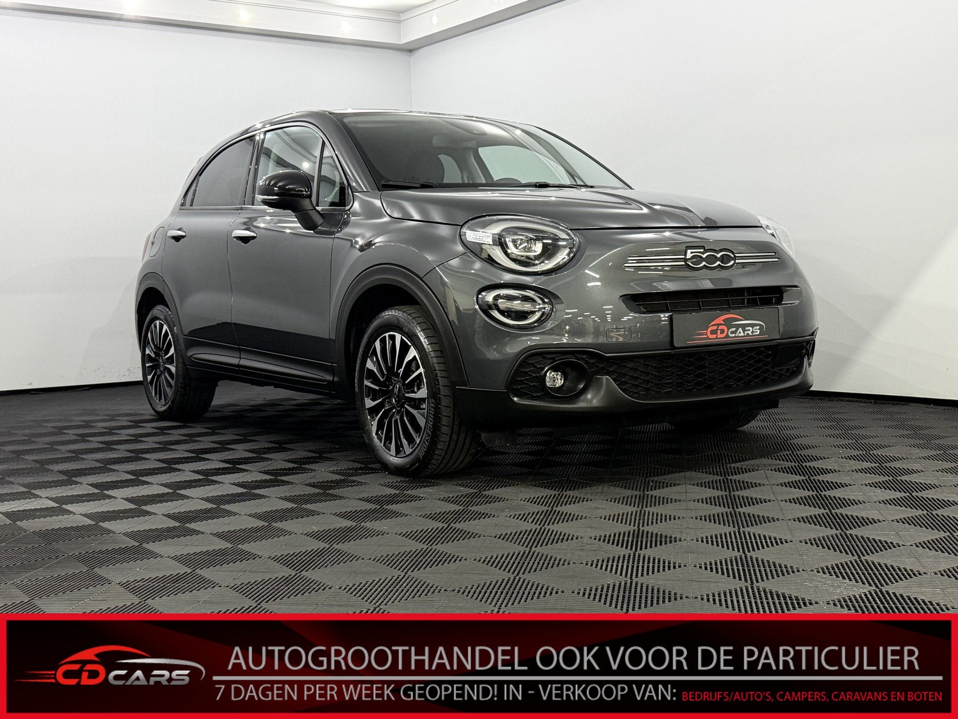 Fiat 500X 1.5 Hybrid Half leder, Camera, Apple carplay, Crui, 1380 kg, Gebruikt, 4 cilinders, Bedrijf