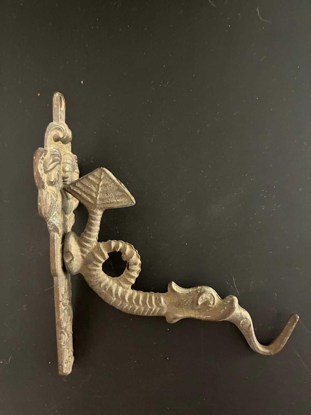 Vintage bronzen drakenhaak - Oosters decor, Ophalen of Verzenden