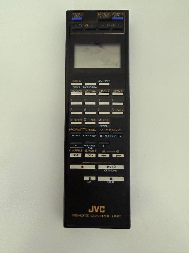 JVC svhs videorecorder afstandsbediening, type PQ10543, Ophalen of Verzenden, Zo goed als nieuw, Met display