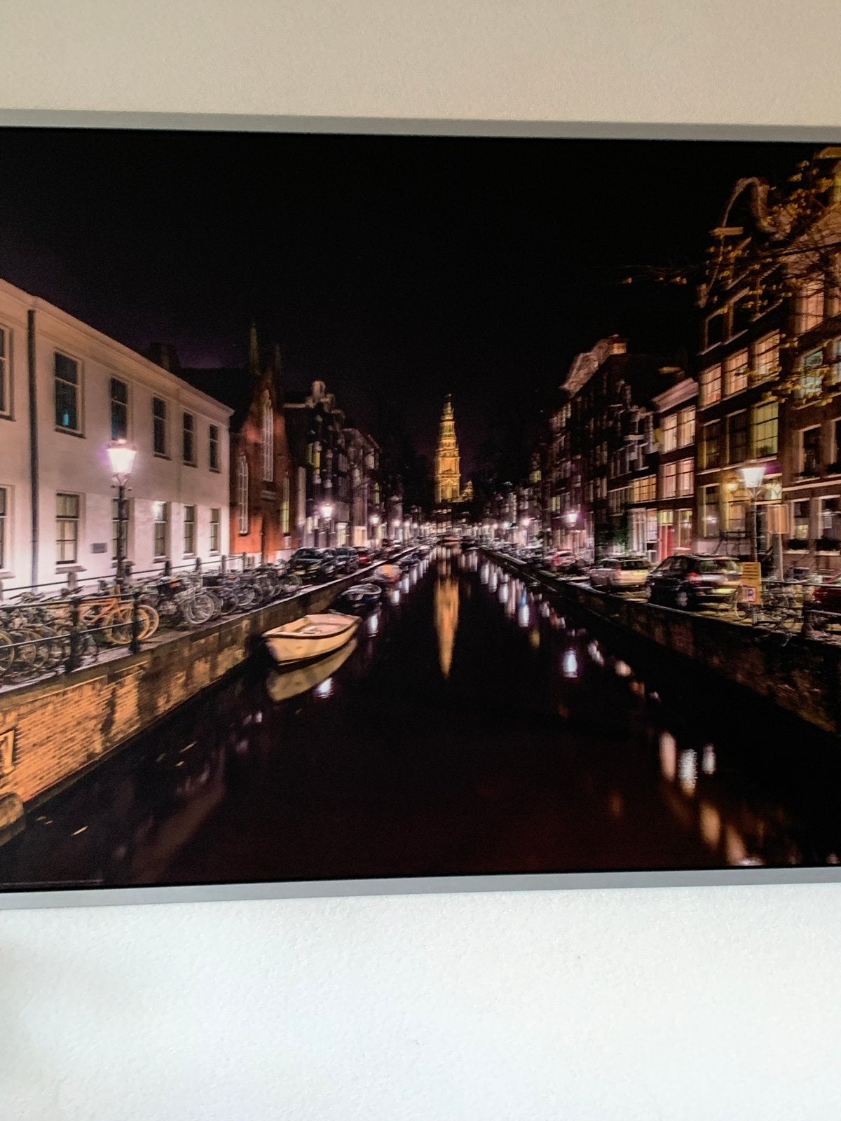 Prachtige foto op canvas ( ikea)van Amsterdamse gracht, Huis en Inrichting, Woonaccessoires | Schilderijen, Tekeningen en Foto's