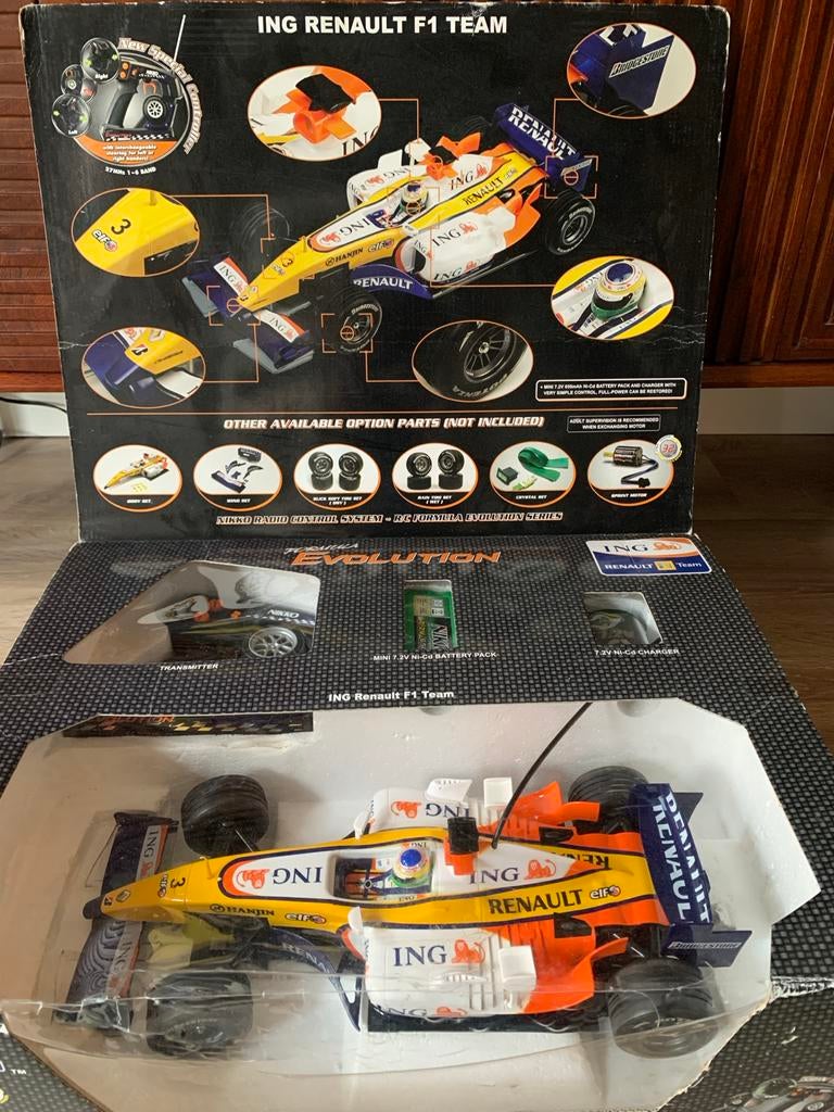 Nikko RC Formule 1 Auto 1:14  Schaal- Renault ING F1 Team, Elektro, Schaal 1:14, Ophalen of Verzenden, Zo goed als nieuw