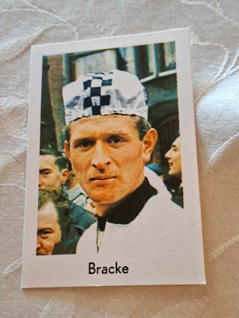 Prentje/Chromo : Ferdinand Bracke / Peugeot, Verzenden, Zo goed als nieuw, Overige sporten, Poster, Plaatje of Sticker