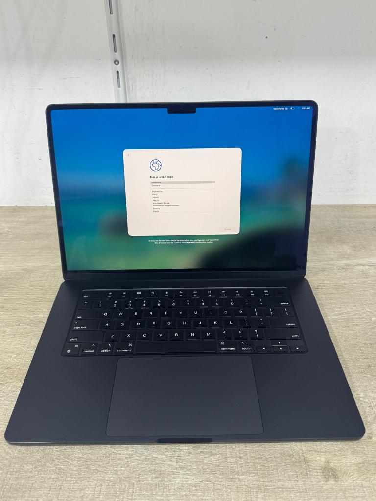 Macbook Air 15" 2023 M2 8GB+512GB MIDNIGHT BLUE GARANTIE A, Gebruikt, 8 GB, 512 GB, 1 Apple Park Way in Cupertino