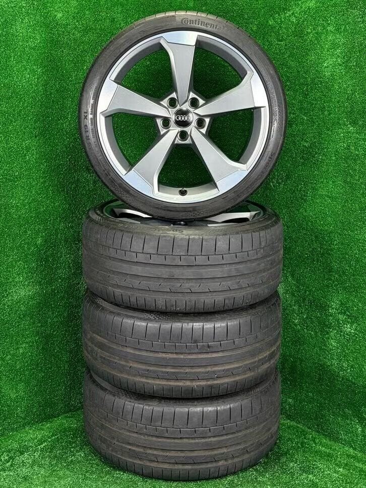 Originele 19 inch Audi S-line velgen met banden A4 S4 B8 B9, Auto-onderdelen, Banden en Velgen, 19 inch, Audi, Banden en Velgen