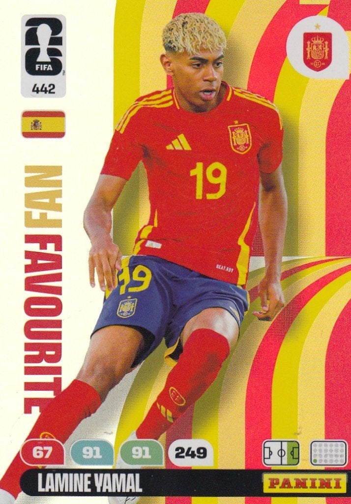 Panini- WK 2026- FAN FAVOURITE - Lamine Yamal - Spanje, Verzenden, Nieuw, Buitenlandse clubs, Spelerskaart