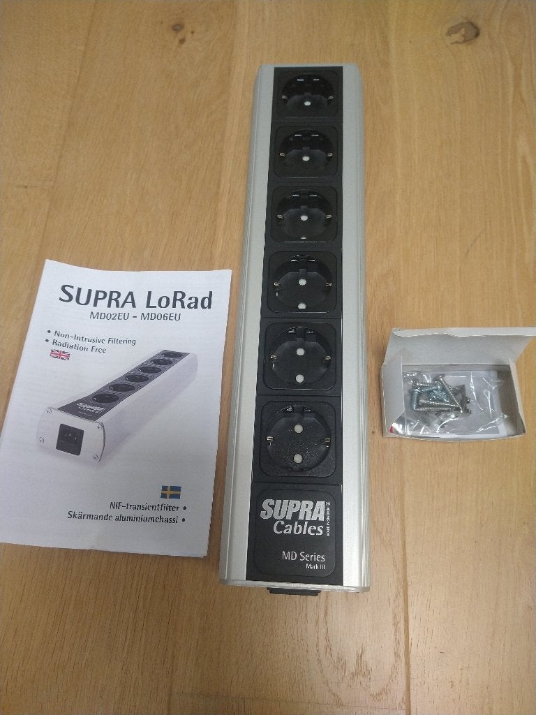 Supra MD06 stekkerblok, Ophalen of Verzenden, Zo goed als nieuw, Minder dan 2 meter, Overige kabels