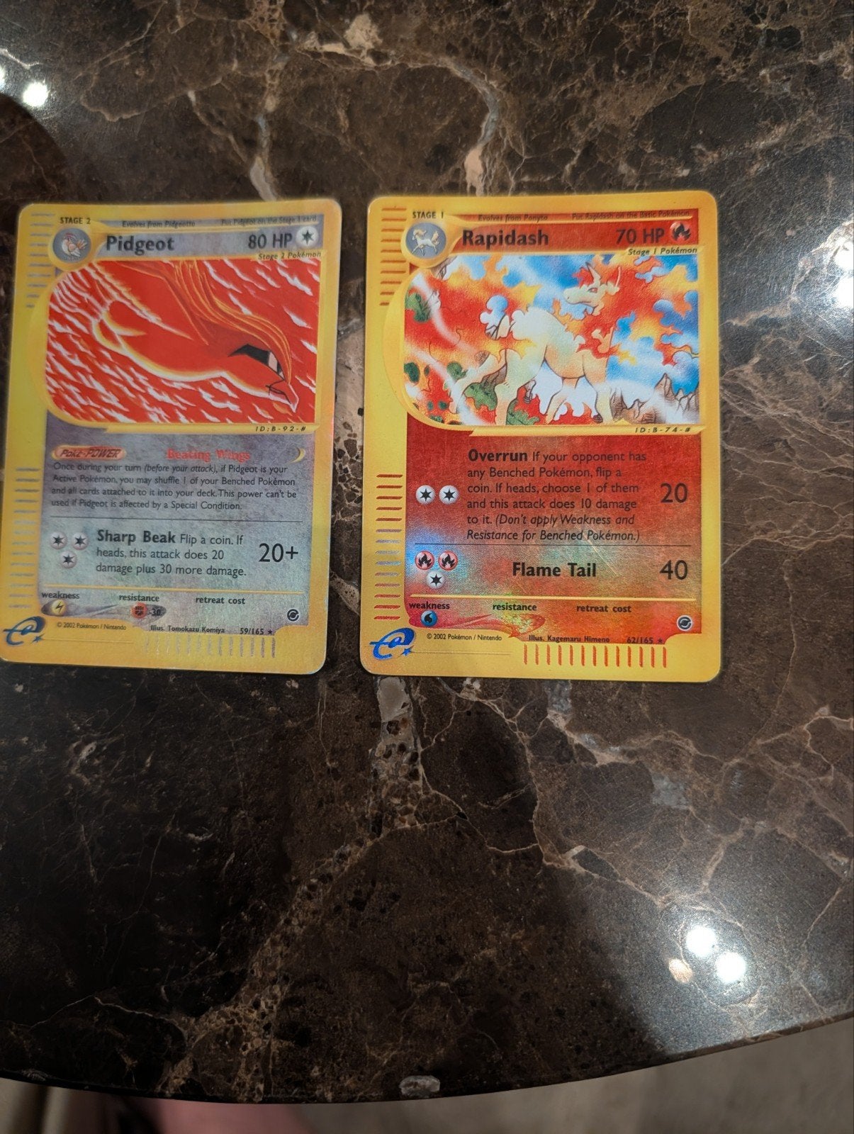 reverse holo Pokémon Lotje  Expedition pidgeot rapidash, Ophalen of Verzenden