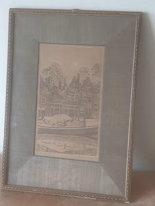 Ets Alex Boom (1883–1936). Amsterdam gesigneerd., Antiek en Kunst, Ophalen