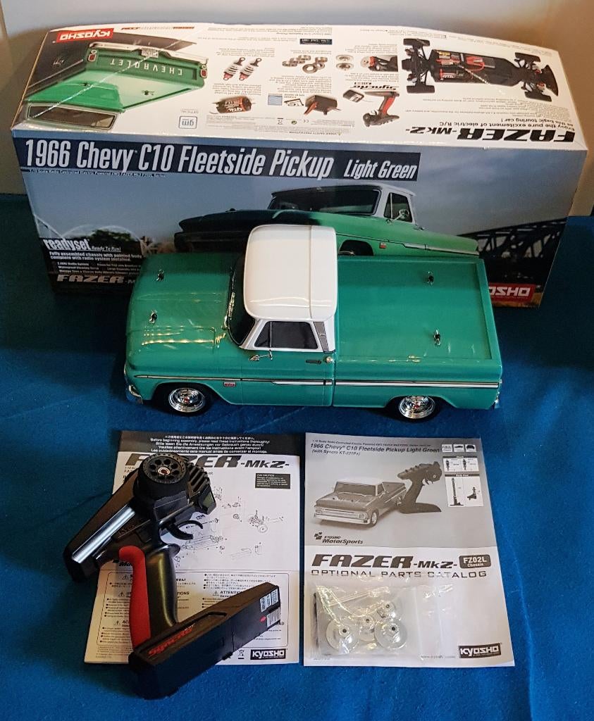 Kyosho Fazer MK2 (L) Chevy C10 Fleetside Pickup 1966 RTR, Elektro, Verzenden, Nieuw, Schaal 1:10