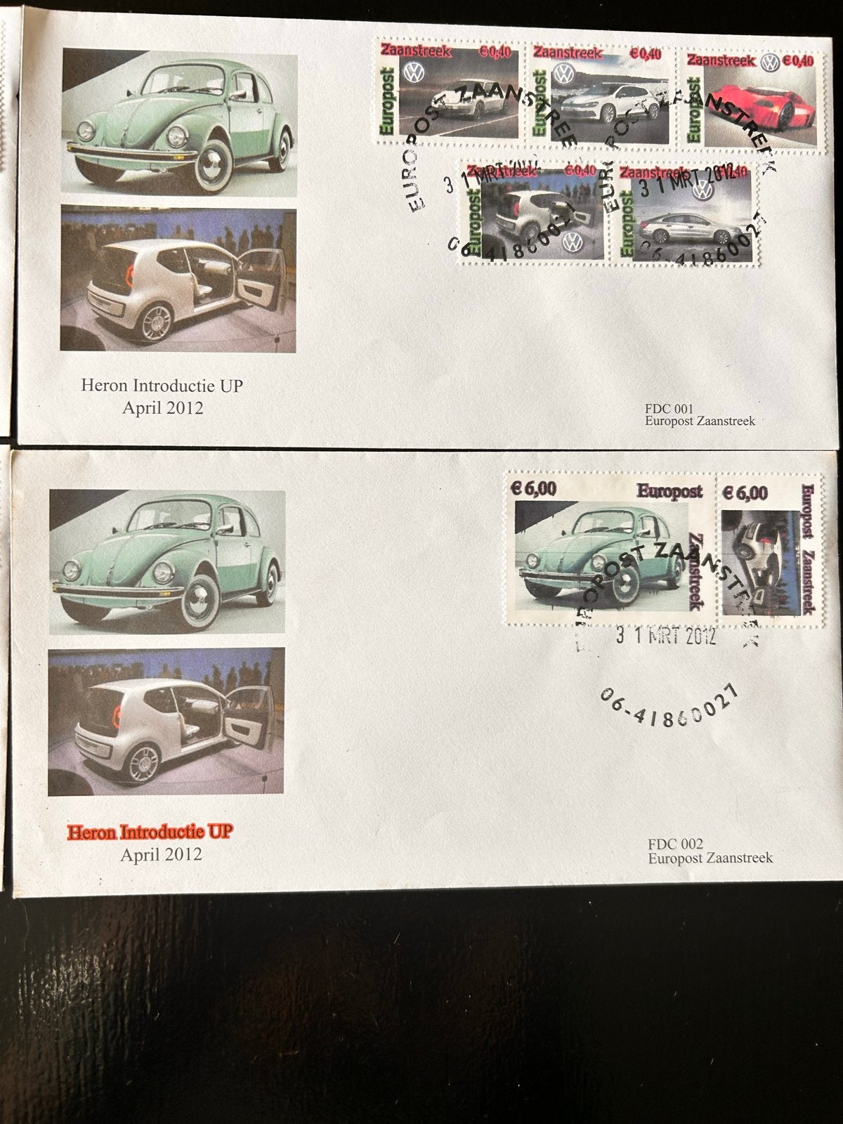 FDC EuroPost Zaanstreek - Heron Introductie UP April 2012, Ophalen of Verzenden, Na 1940, Gestempeld