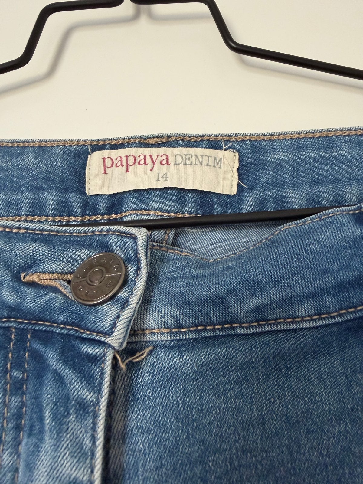Papaya Denim Jeans Maat 14, Kleding | Dames, Ophalen of Verzenden, Zo goed als nieuw, Blauw, Overige jeansmaten