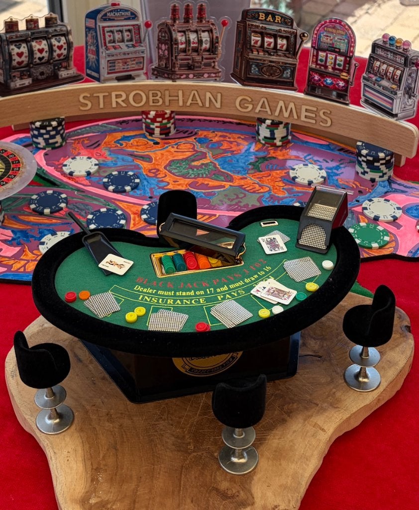 Casino tafel Royal Salon de Black Jack Spel Miniatuur Uniek!, Ophalen of Verzenden