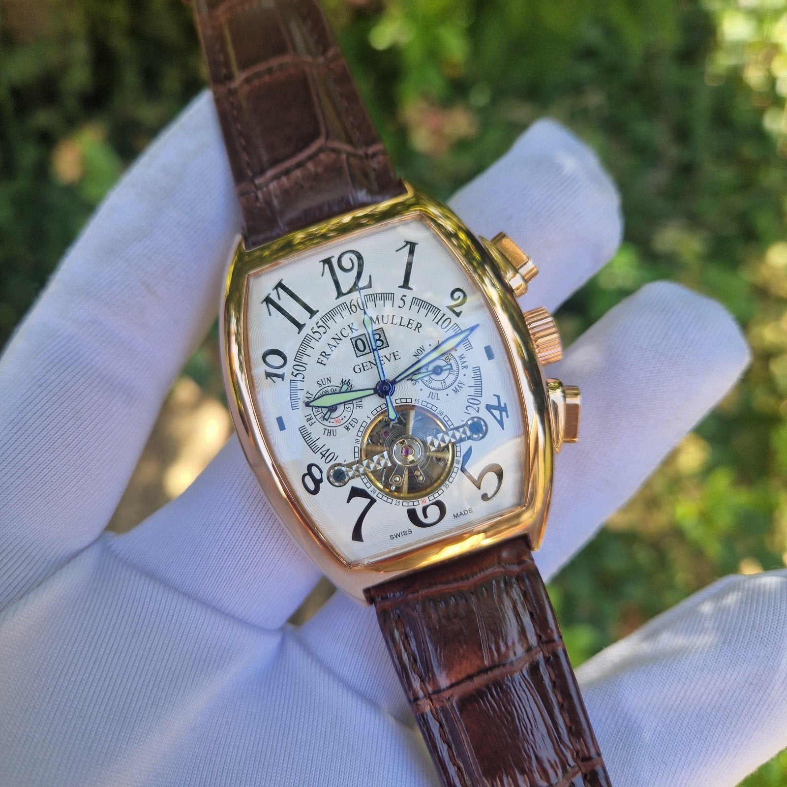 Mooi horloge met gekke tekens, Ophalen of Verzenden, Bruin, Jongen of Meisje