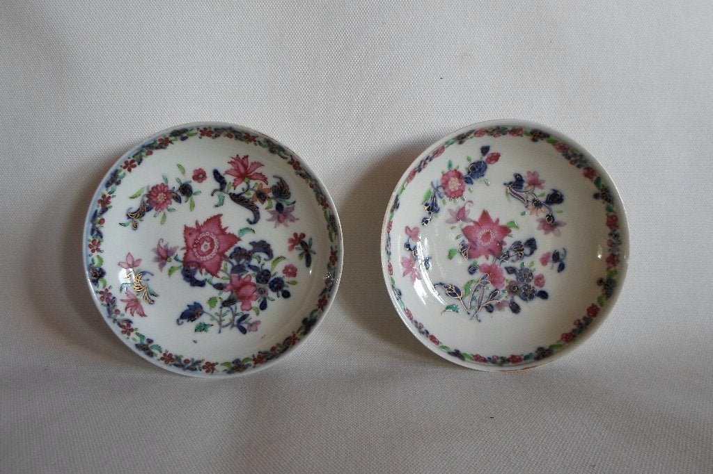Chinese Famille Rose Room Schaaltjes 2x, Ophalen of Verzenden