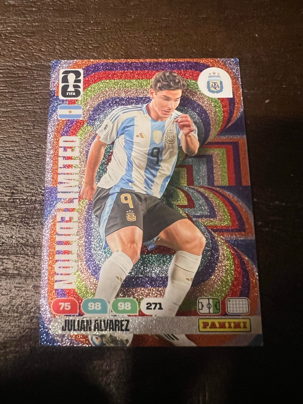 Julian Alvarez Panini FIFA World Cup Qatar 2022 Kaart, Ophalen of Verzenden, Zo goed als nieuw, Buitenlandse clubs, Spelerskaart