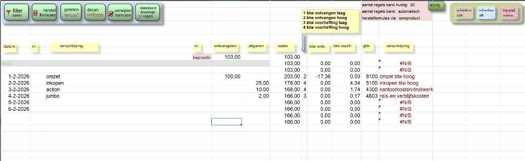 administratie excel, Computers en Software, Ophalen of Verzenden, Zo goed als nieuw, Excel