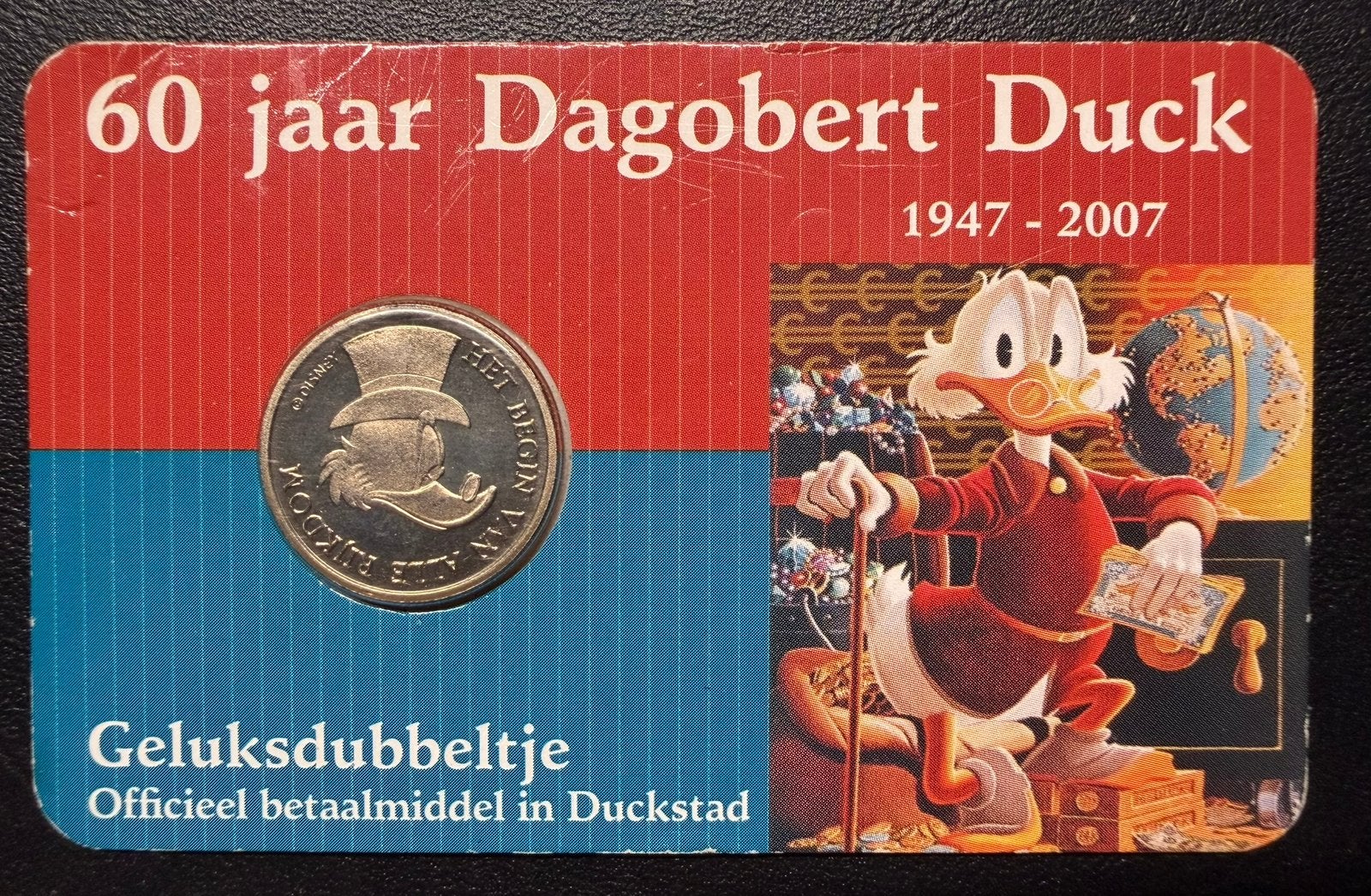 60 jaar Dagobert Duck coincard, Ophalen of Verzenden, Koningin Beatrix, Euro's