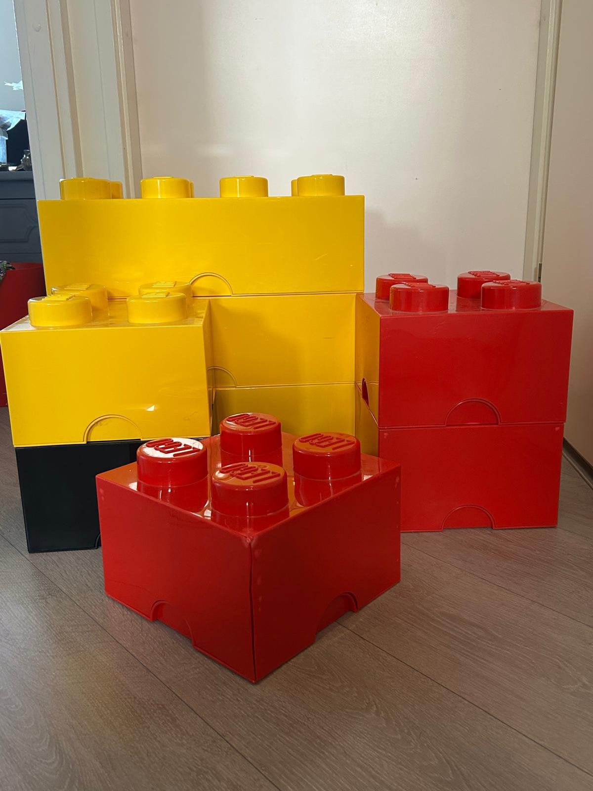Lego opbergdozen, hoofden, Kinderen en Baby's, Speelgoed | Duplo en Lego, Ophalen, Zo goed als nieuw