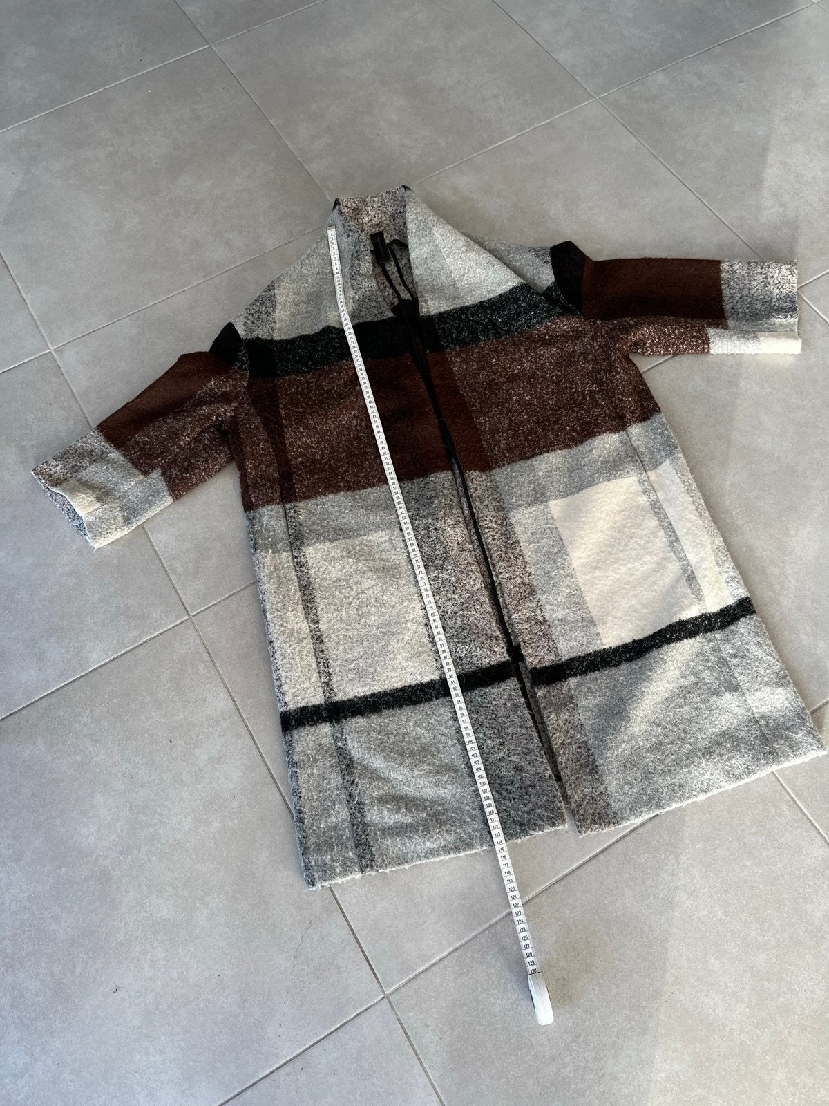 Drykorn Jas Vest - Geruit Oversized, Ophalen of Verzenden, Zo goed als nieuw, Maat 42/44 (L), Bruin