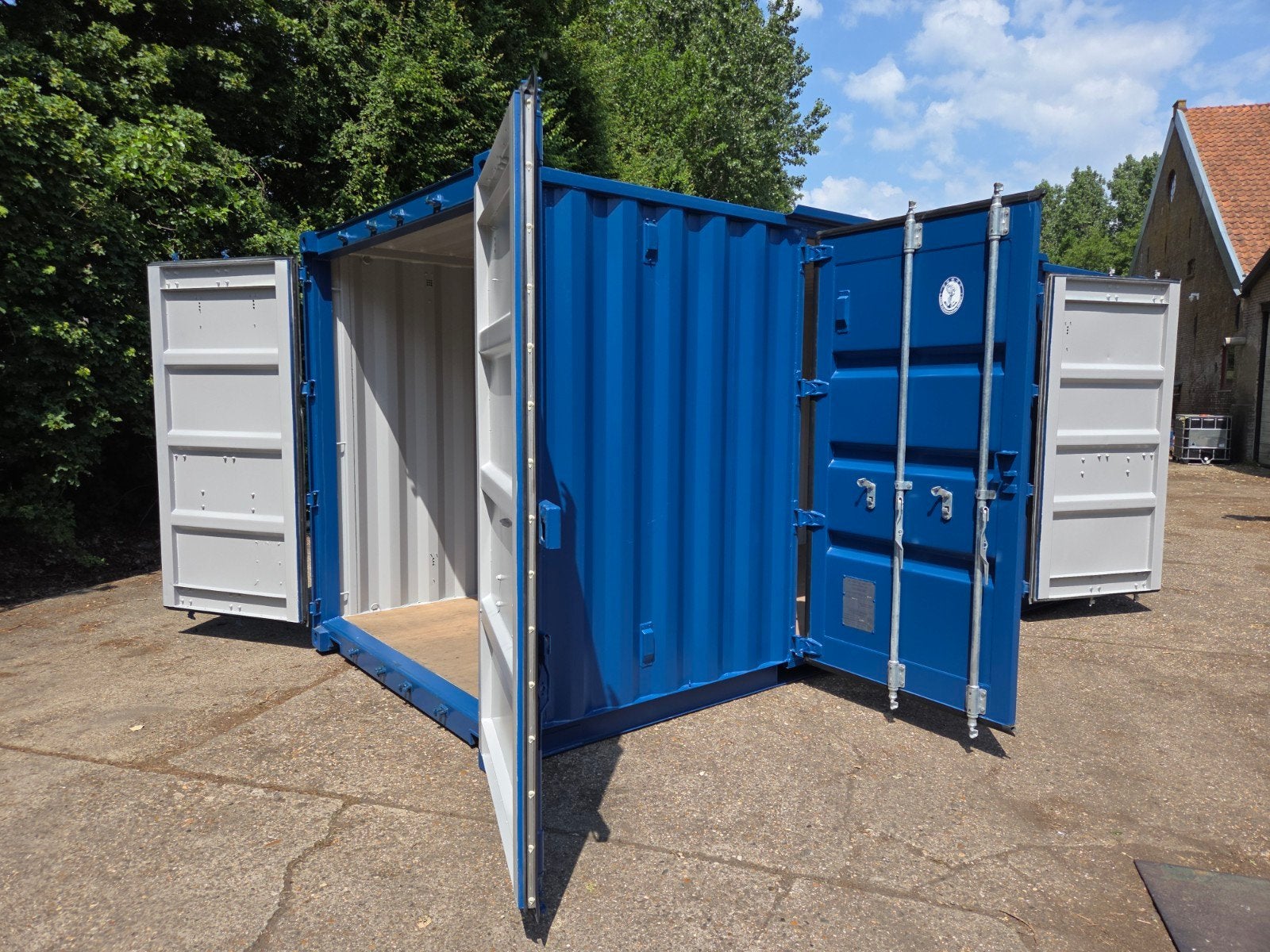 Nieuwe  20 ft zeecontainer extra zijdeuren, Ophalen of Verzenden