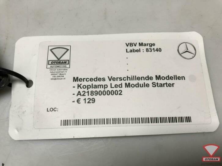 mercedes a b c e s cla koplamp led module a2189000002 3140, Gebruikt, Mercedes-Benz AG, Mercedes-Benz, Ophalen of Verzenden