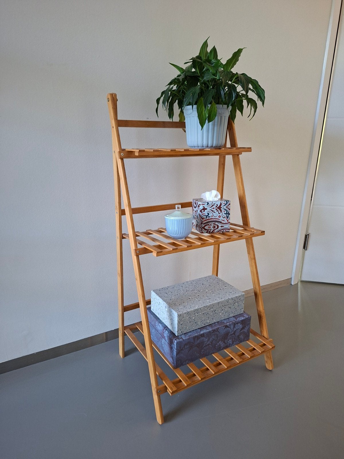 Bamboe rek / plantenrek / wandrek, Ophalen, Zo goed als nieuw, Minder dan 150 cm, Minder dan 100 cm