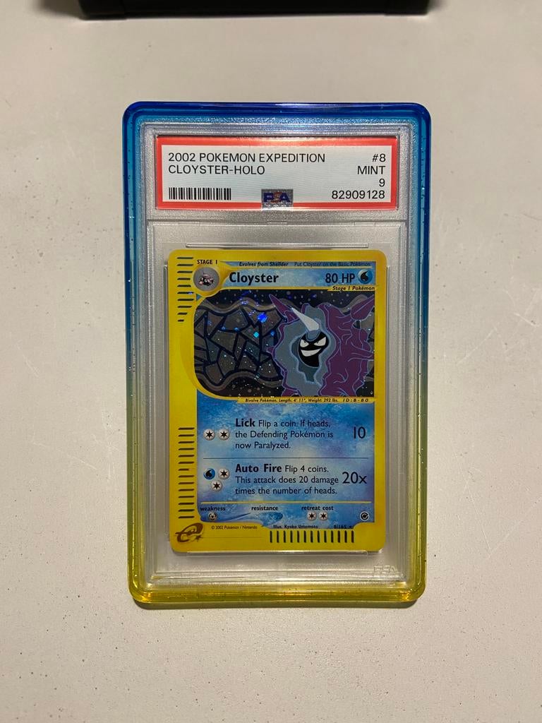 Pokemon Expedition Cloyster Holo PSA 9, Ophalen of Verzenden, Nieuw, Losse kaart, Foil