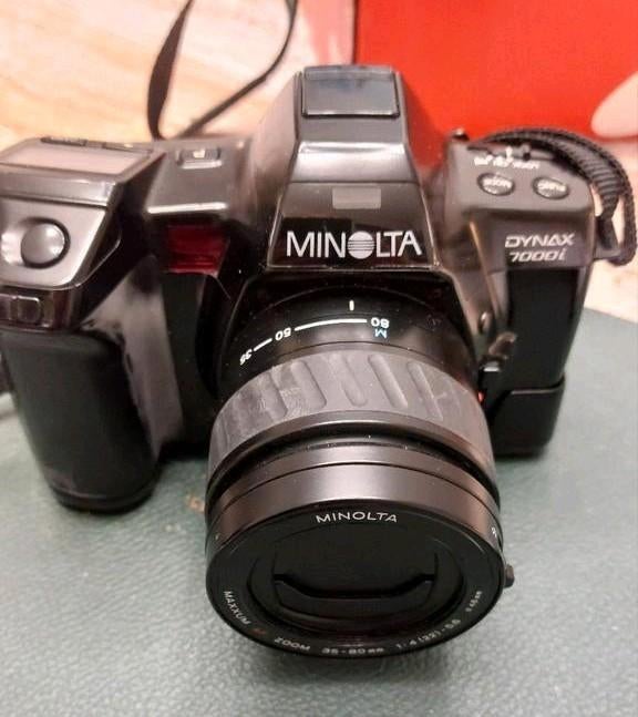 Vintage Minolta Dynax 7000i Spiegelreflexcamera Jaren '80, Ophalen of Verzenden, Gebruikt, Spiegelreflex, Minolta