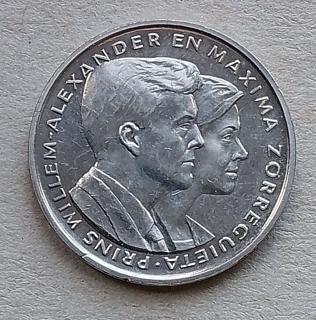 Penning Prins Willem-Alexander en Maxima 2001, Ophalen of Verzenden, Overige materialen, Nederland