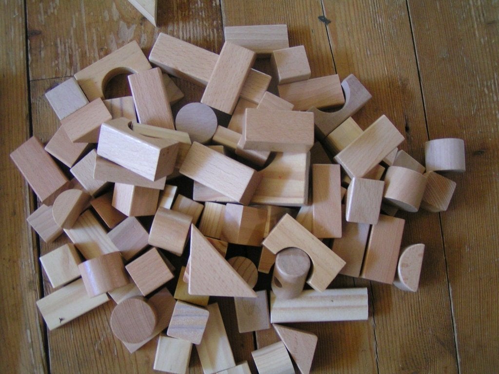 partij houten blokken en alfabet letters nr ZZ 652, Verzenden, Zo goed als nieuw