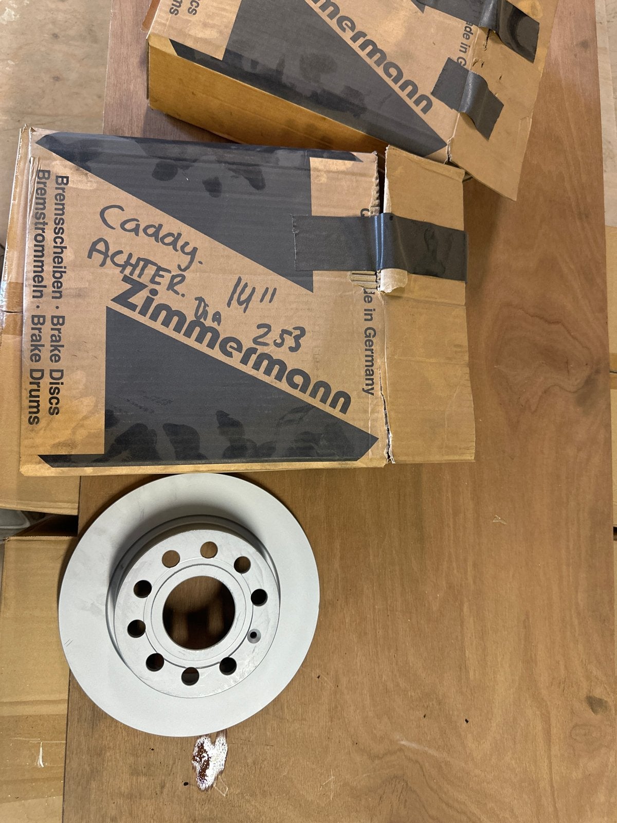 Zimmermann remschijven achter 14" 253mm voor VW Caddy, Ophalen, Nieuw, Volkswagen