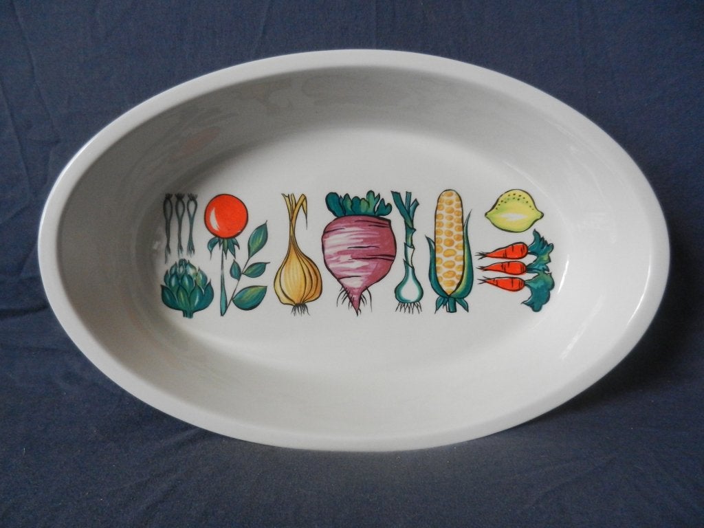 Ovale ovenschaal Villeroy en Boch decor Primabella b. 34 cm., Keramiek, Ophalen of Verzenden, Overige stijlen, Schaal of Schalen