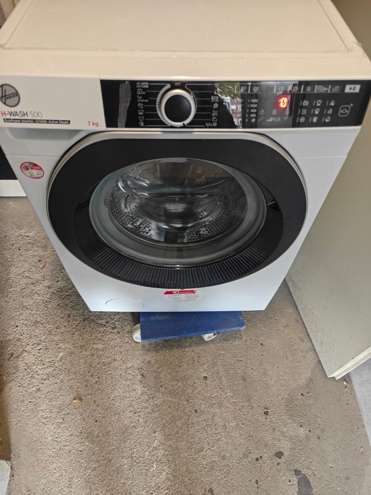 hoover h wash 500 7kg wasmachine 2023 wifi, Minder dan 85 cm, Ophalen of Verzenden, Zo goed als nieuw, 1200 tot 1600 toeren
