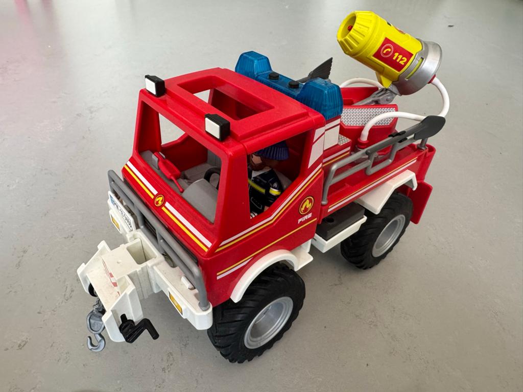 Playmobil Brandweer terreinwagen met waterkanon 9466, Ophalen of Verzenden, Zo goed als nieuw