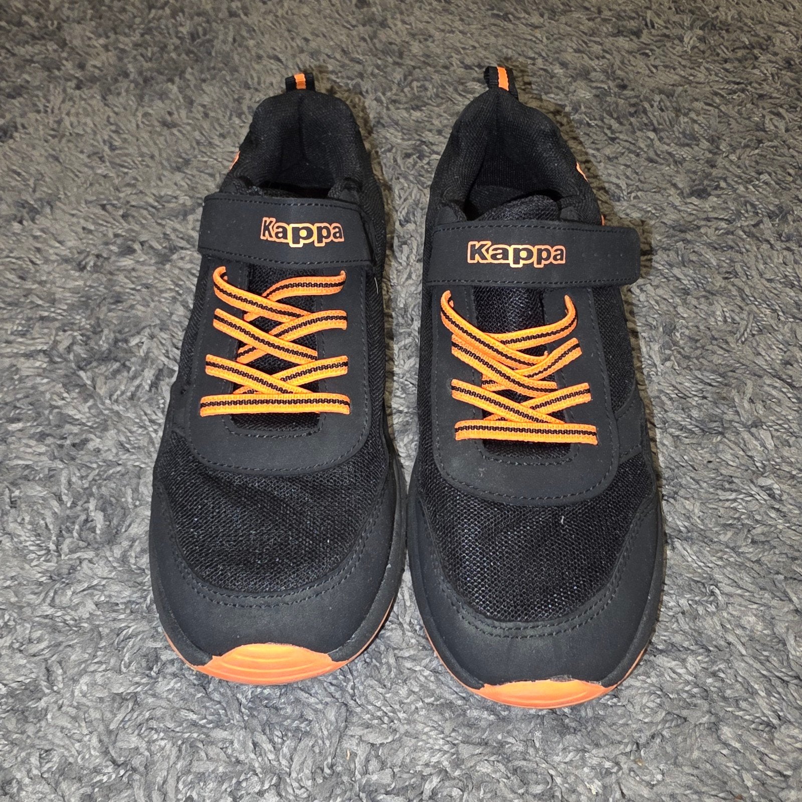 Kappa sneakers maat 35 - Zwart met oranje accenten, Gebruikt, Kappa, Ophalen of Verzenden, Jongen of Meisje