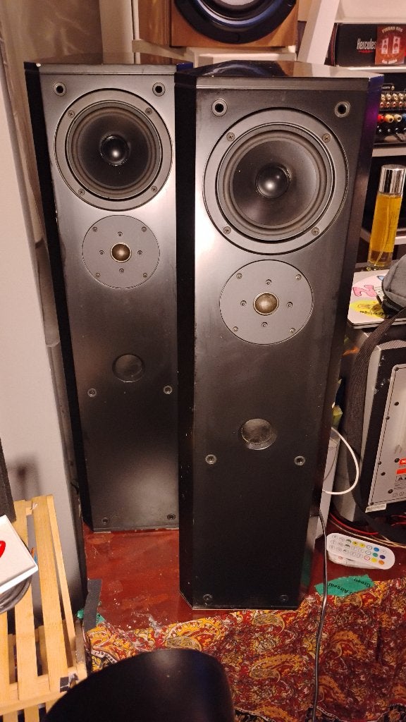 VintagePack Driade luidsprekers + Wharfedale 440 vloerstaand, Ophalen, Gebruikt, Speakerset, Wharfedale