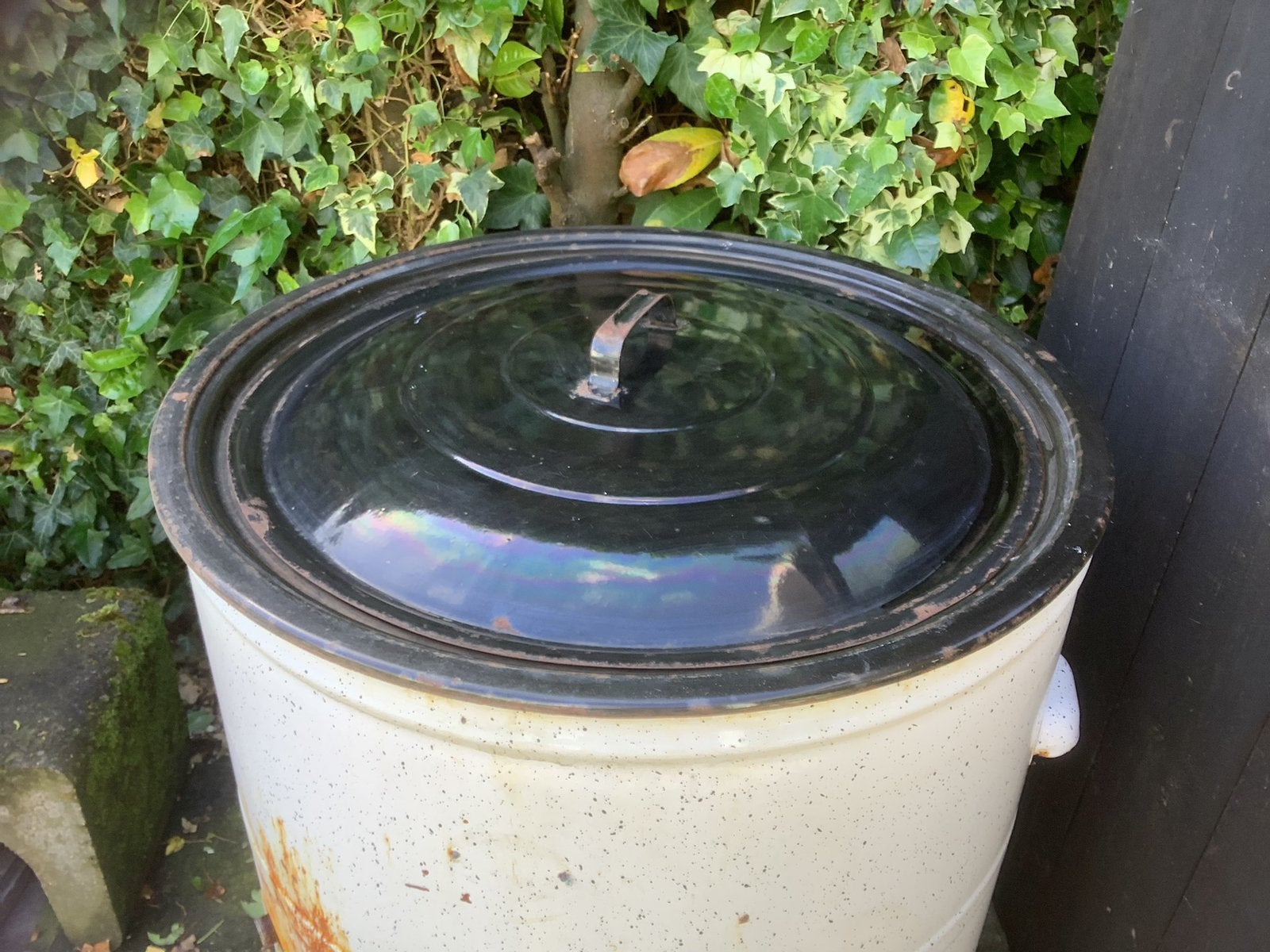 Emaille kookwasmachine houtgestookt, Ophalen, Gebruikt