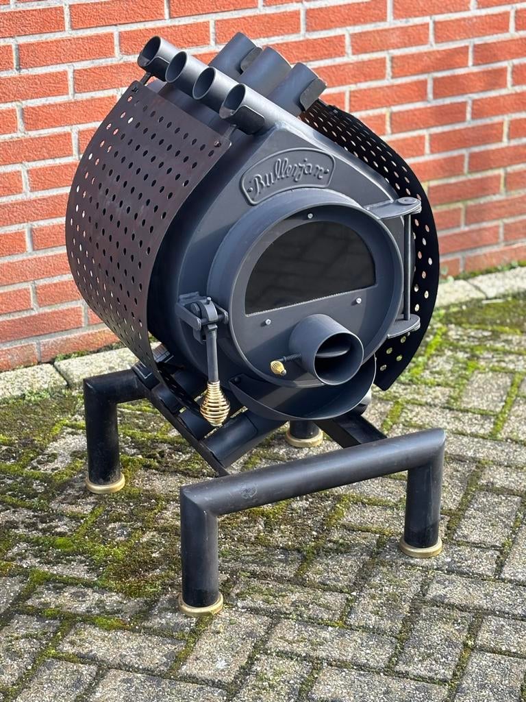 Bullerjan 00 Freeflow Houtkachel 6kW met onderstel, Ophalen, Gebruikt, Houtkachel, Vrijstaand