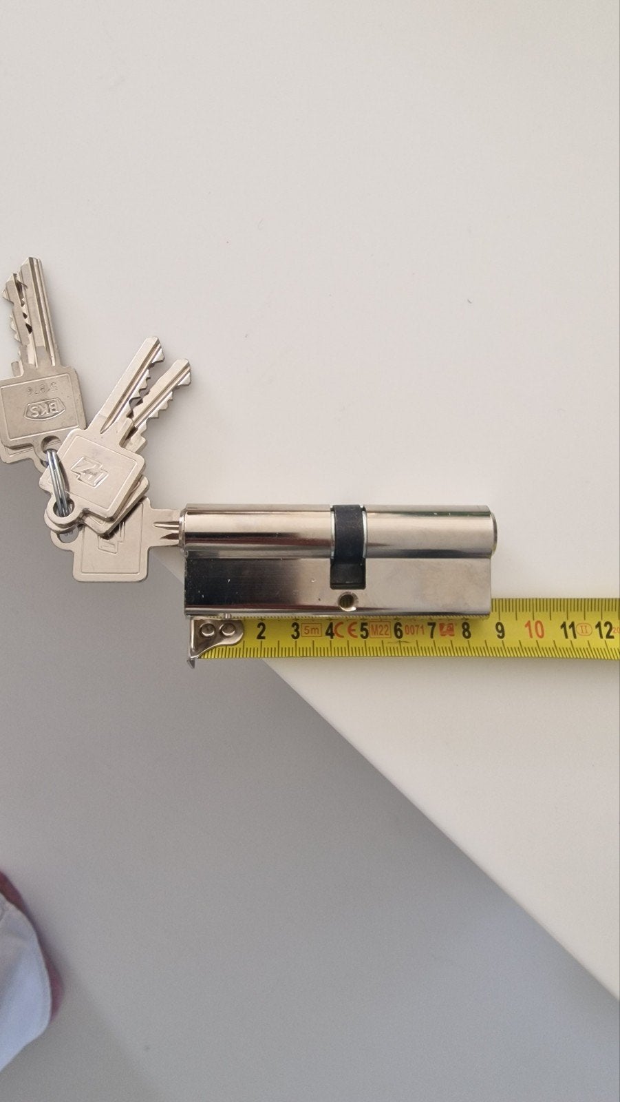 Cilinderslot BKS met 5 sleutels, 8.5cm, Ophalen of Verzenden, Nieuw, Rvs, Slot