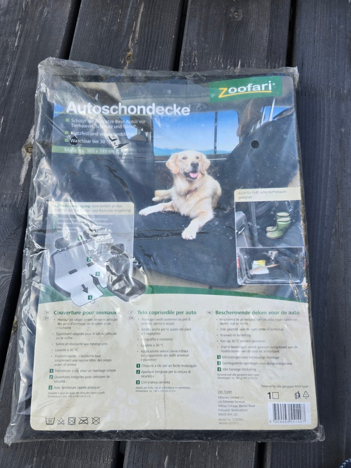 Zoofari Auto Honden Deken - Beschermhoes Achterbank, Ophalen of Verzenden, Nieuw