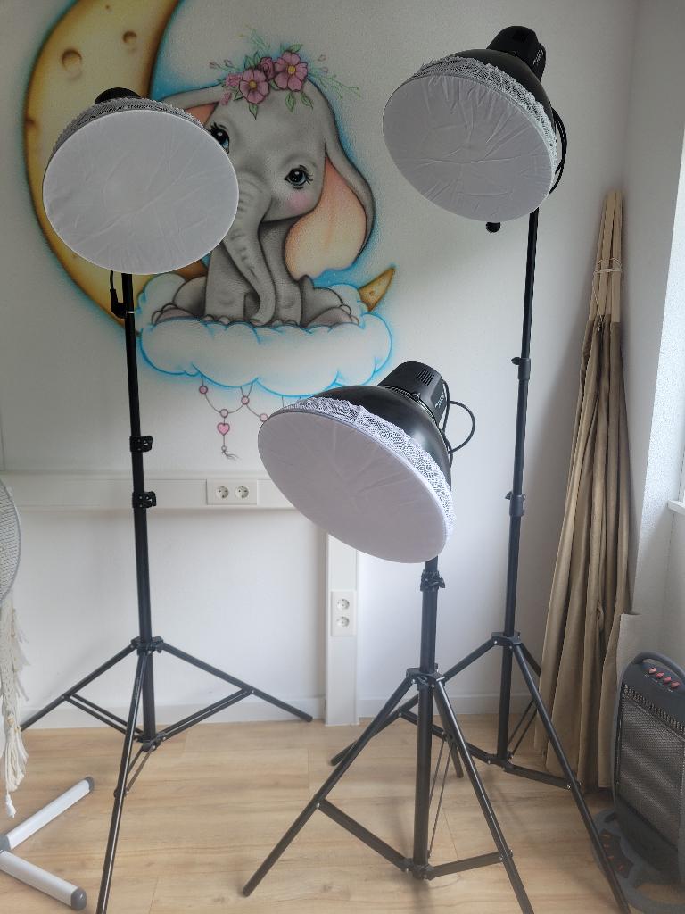Falco eyes studio lampen, Ophalen, Zo goed als nieuw, Lamp of Flitsset