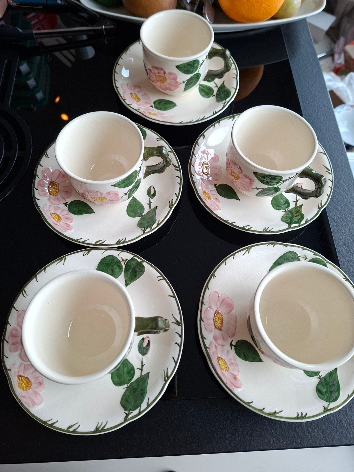 Villeroy & Boch Wild Rose kop en schotels (5 stuks), Ophalen of Verzenden