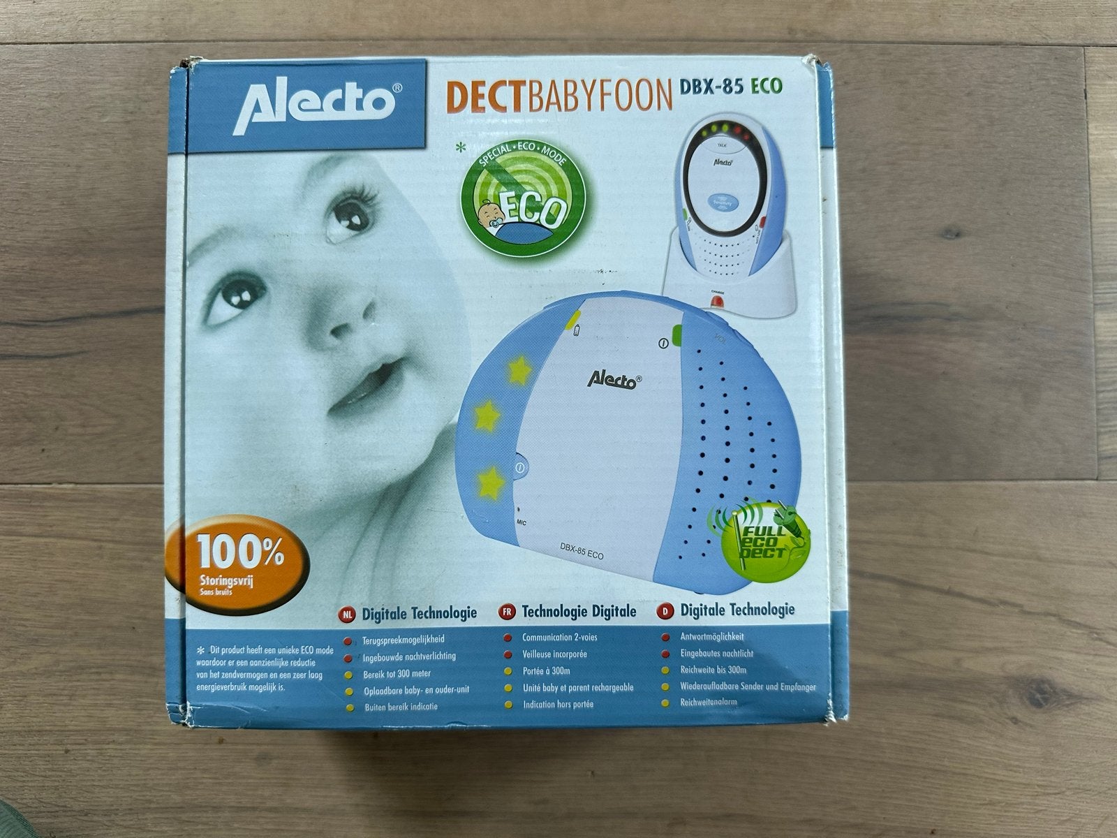 Alecto DBX-85 ECO Babyfoon met Terugspreekfunctie, Kinderen en Baby's, Babyfoons, Ophalen of Verzenden, Zo goed als nieuw, 250 meter of meer