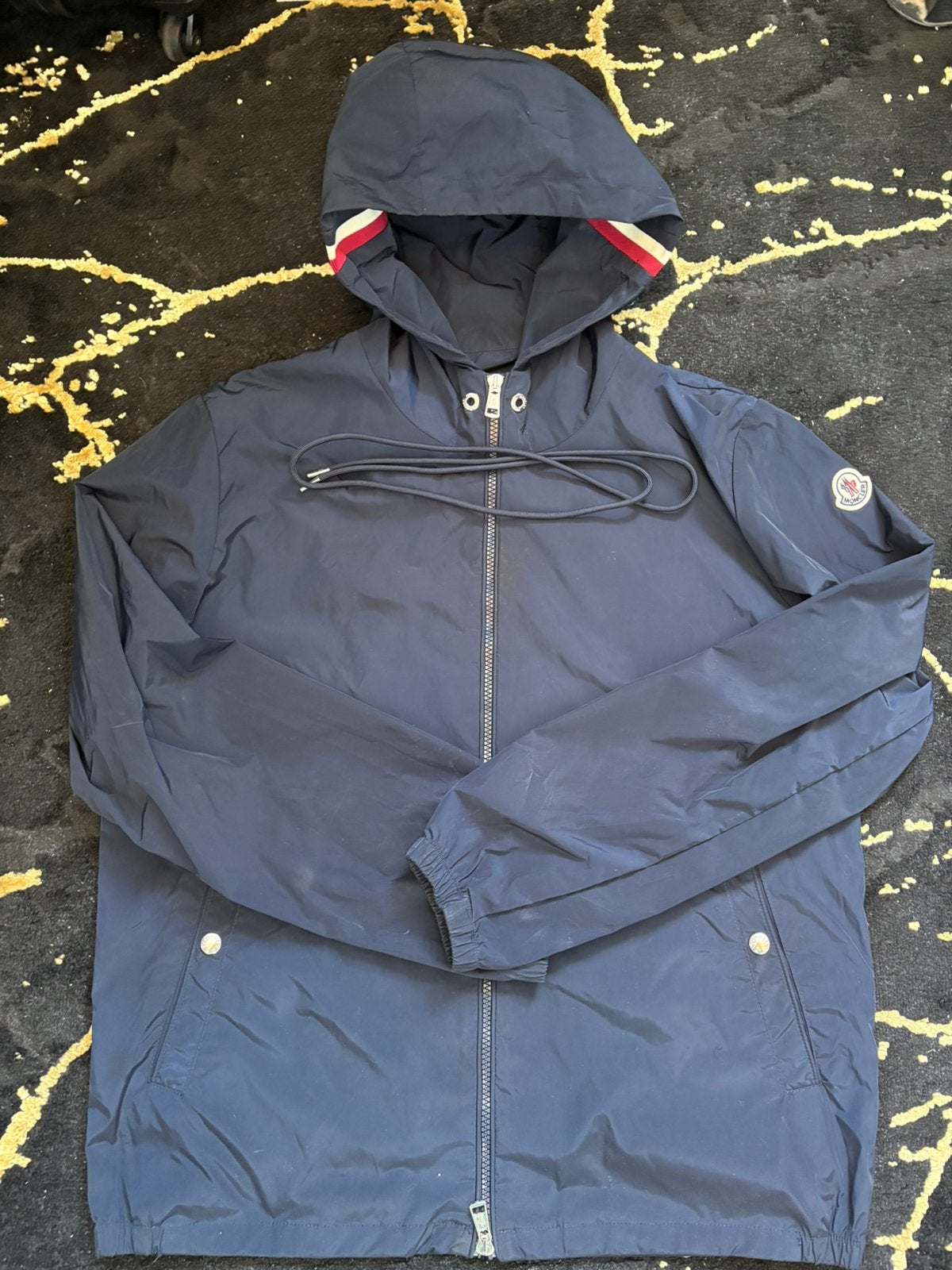 Moncler windbreaker maat 3, Ophalen of Verzenden, Zo goed als nieuw, Overige maten, Blauw