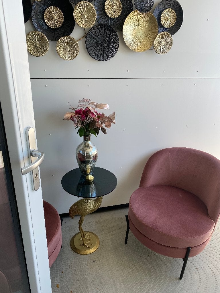 2x KARWEI Fauteuil Eef roze, zo goed als nieuw, Ophalen, 75 tot 100 cm, Zo goed als nieuw, Stof